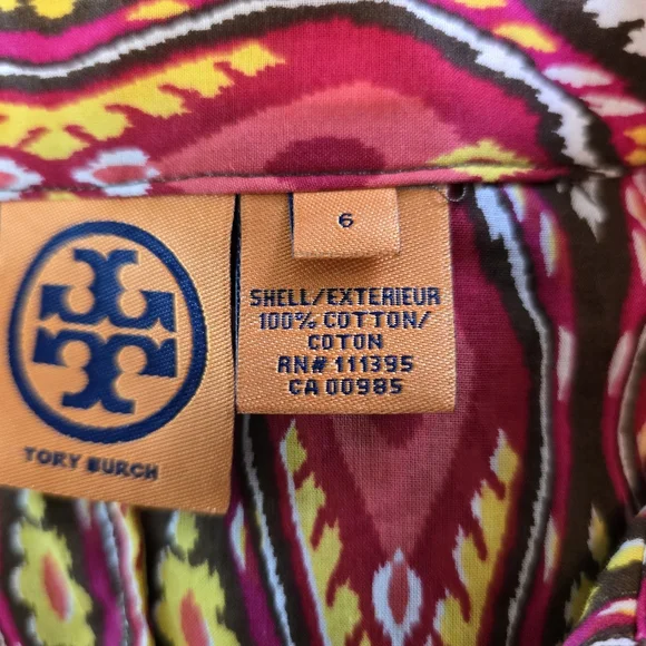 Tory Burch Ikat Print Tunic Dress Size 6 - Picture 8 of 8